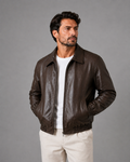 Classic  Leather Jacket Brown