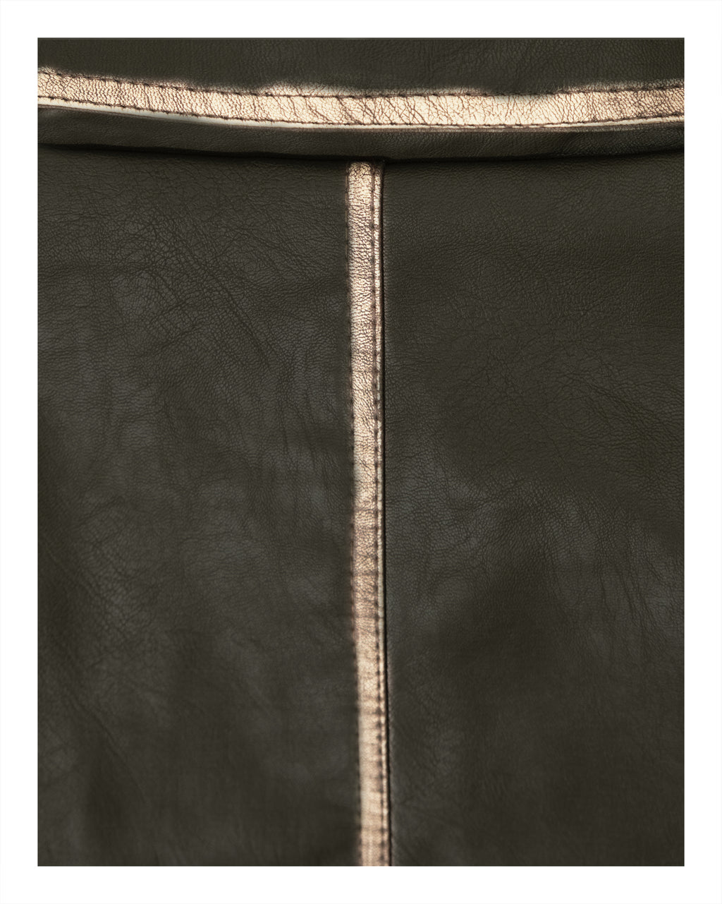 Faux Leather Jacket Dark Brown