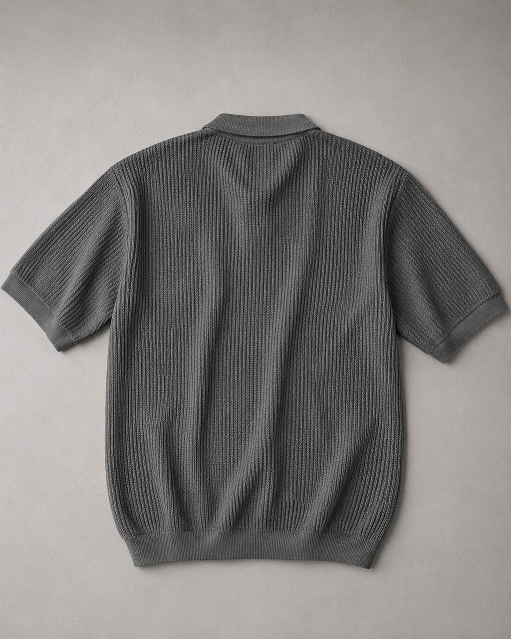 Relaxed Collar Trikot Polo- Olive Grey