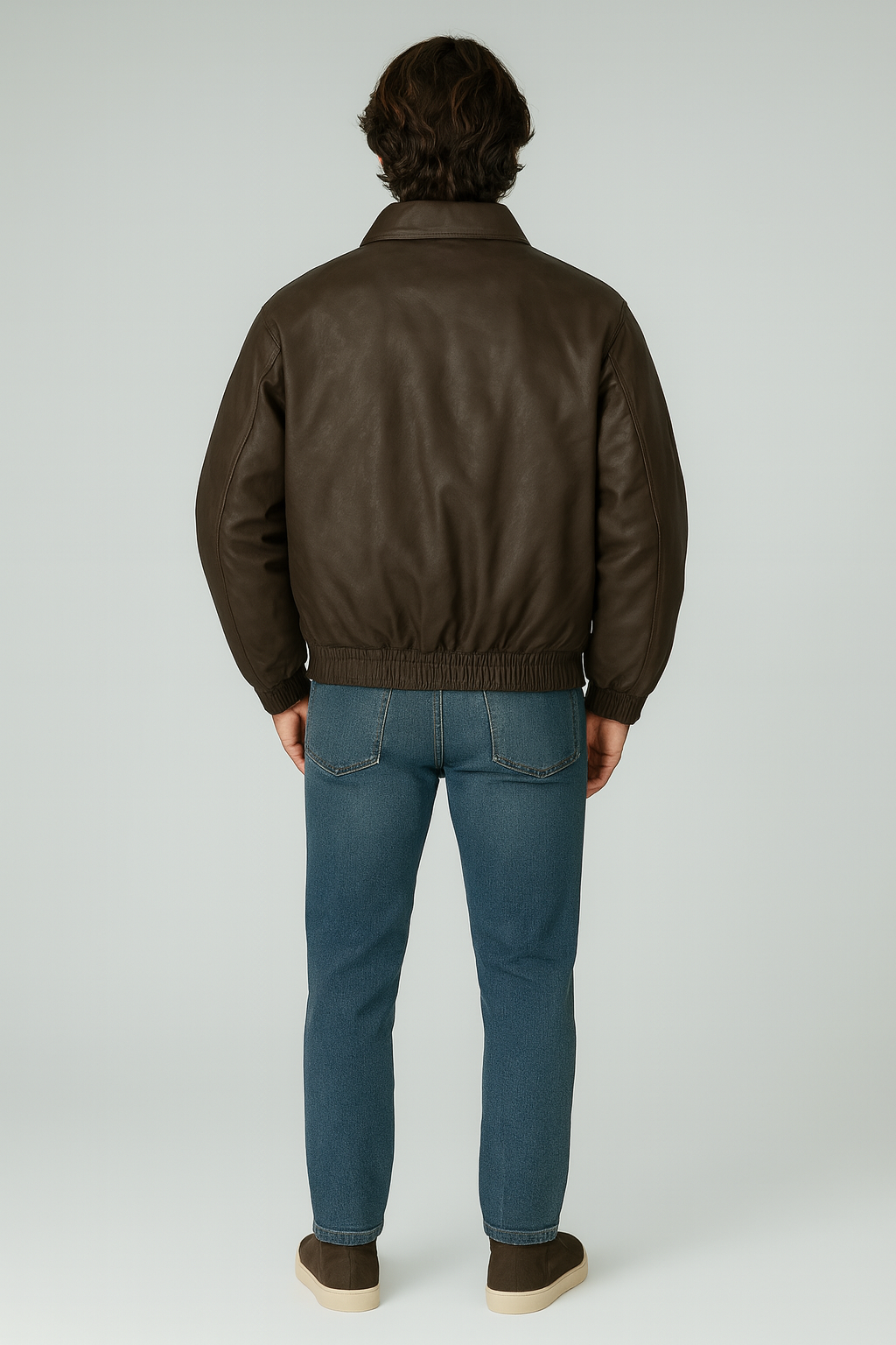 Classic  Leather Jacket Brown