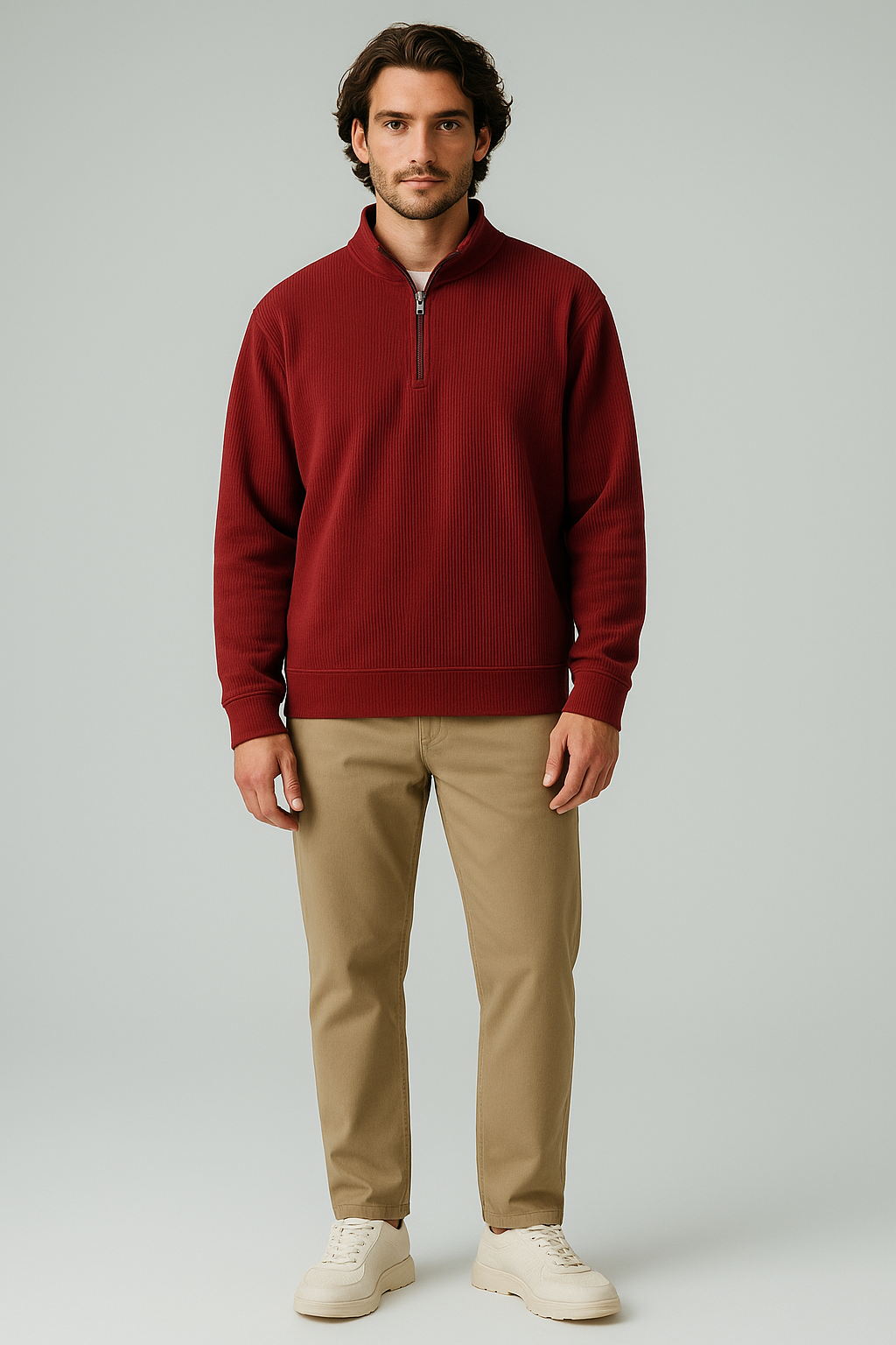 Velvet Sweatshirt Burgundy