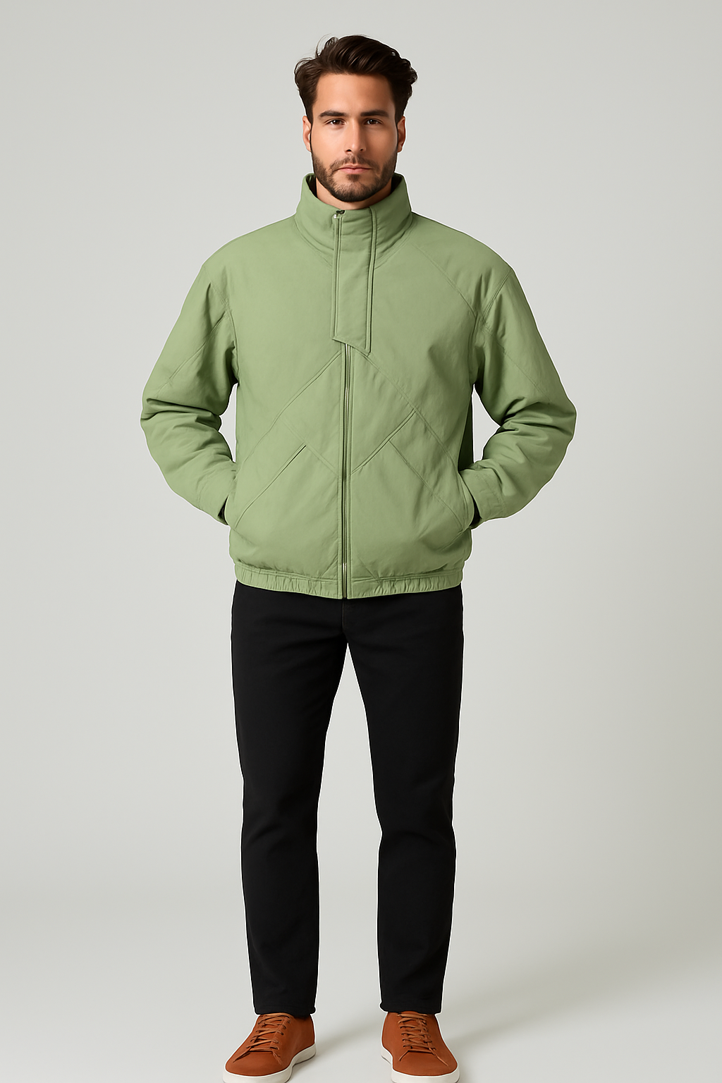 Boxy Fit Waterproof Jacket Green