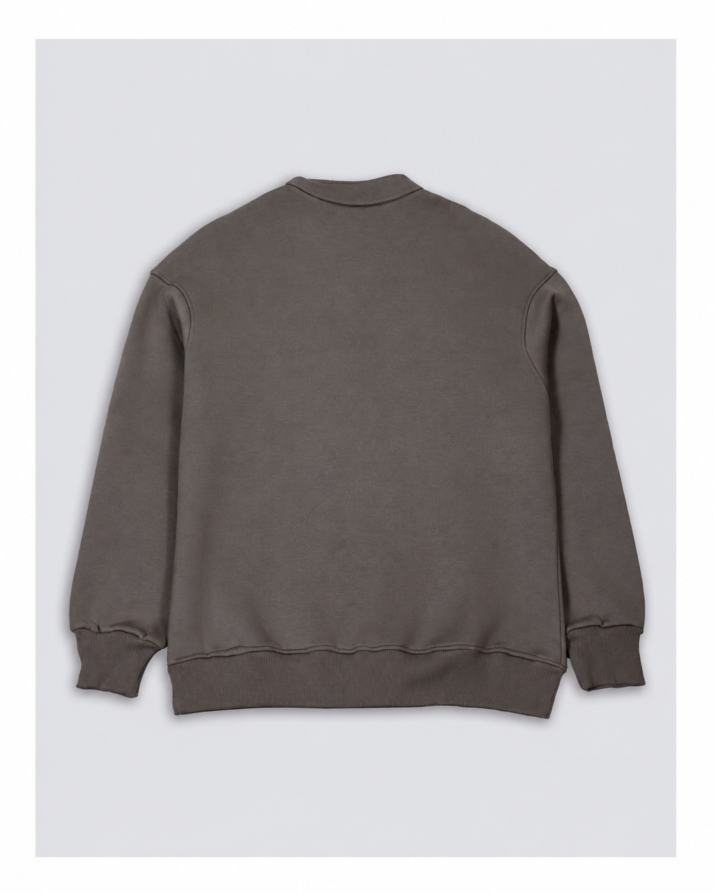 Cotton Quarter Zip sweatshirt Grey