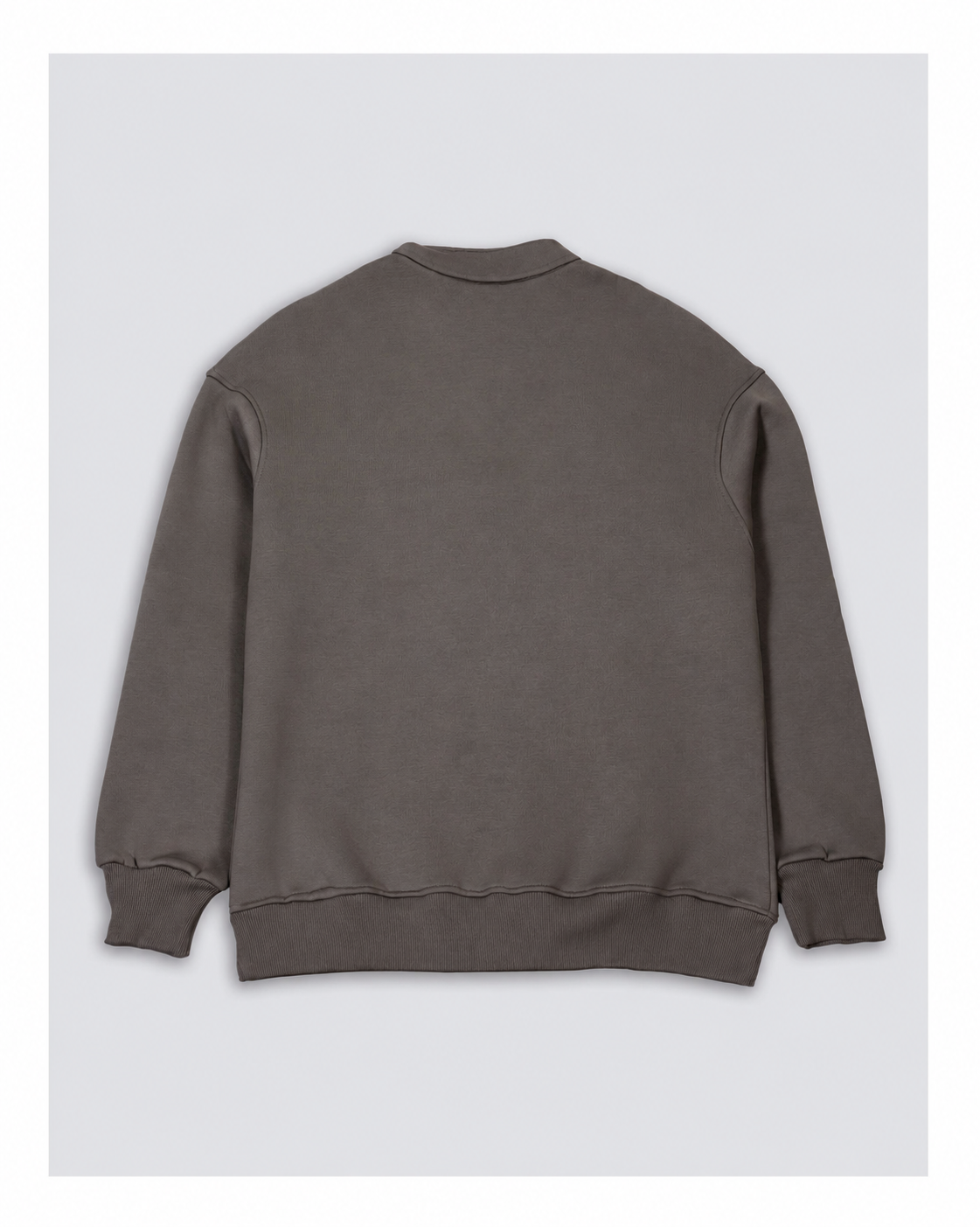 Cotton Quarter Zip sweatshirt Grey
