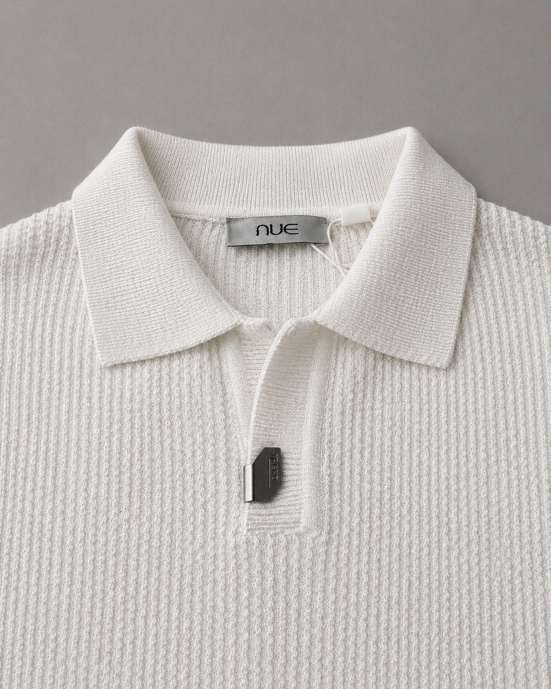 Relaxed Collar Trikot Polo- White