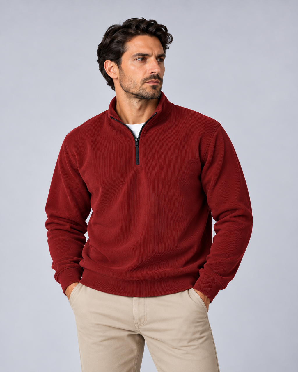 Velvet Sweatshirt Burgundy