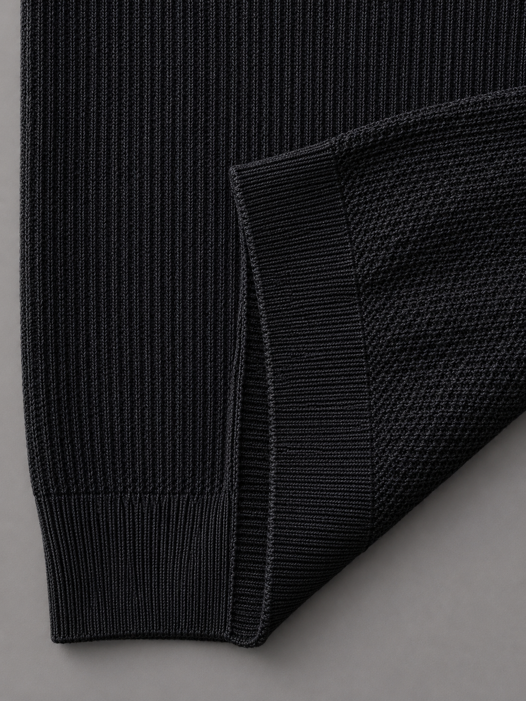 Relaxed Collar Trikot Polo- Black