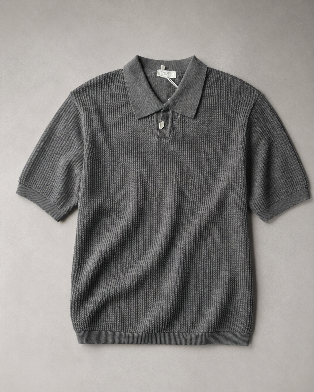 Relaxed Collar Trikot Polo- Olive Grey