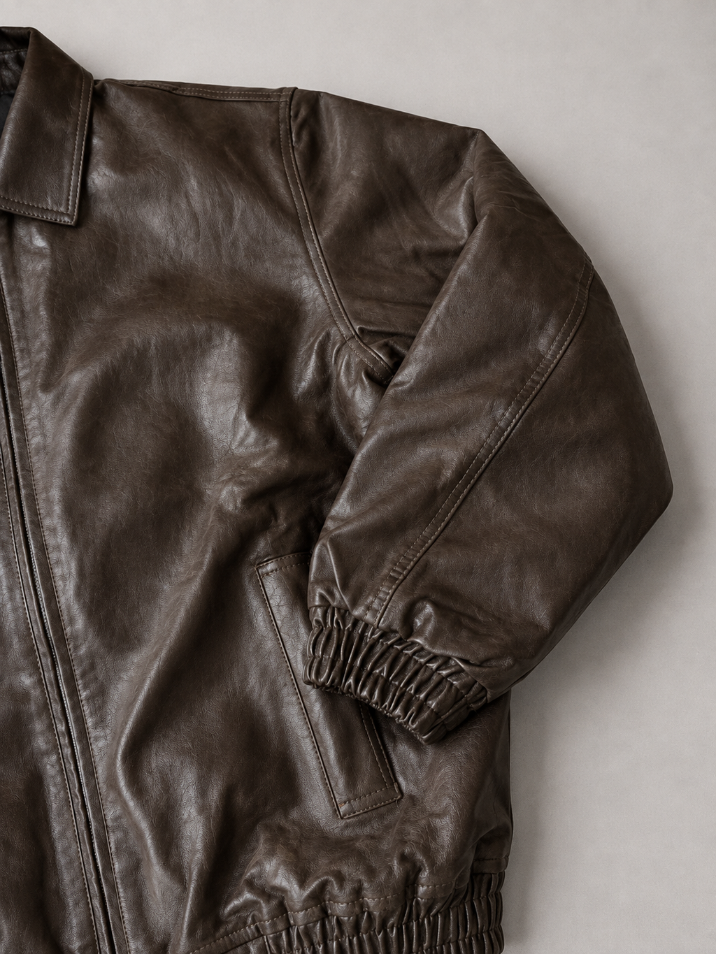 Classic  Leather Jacket Brown