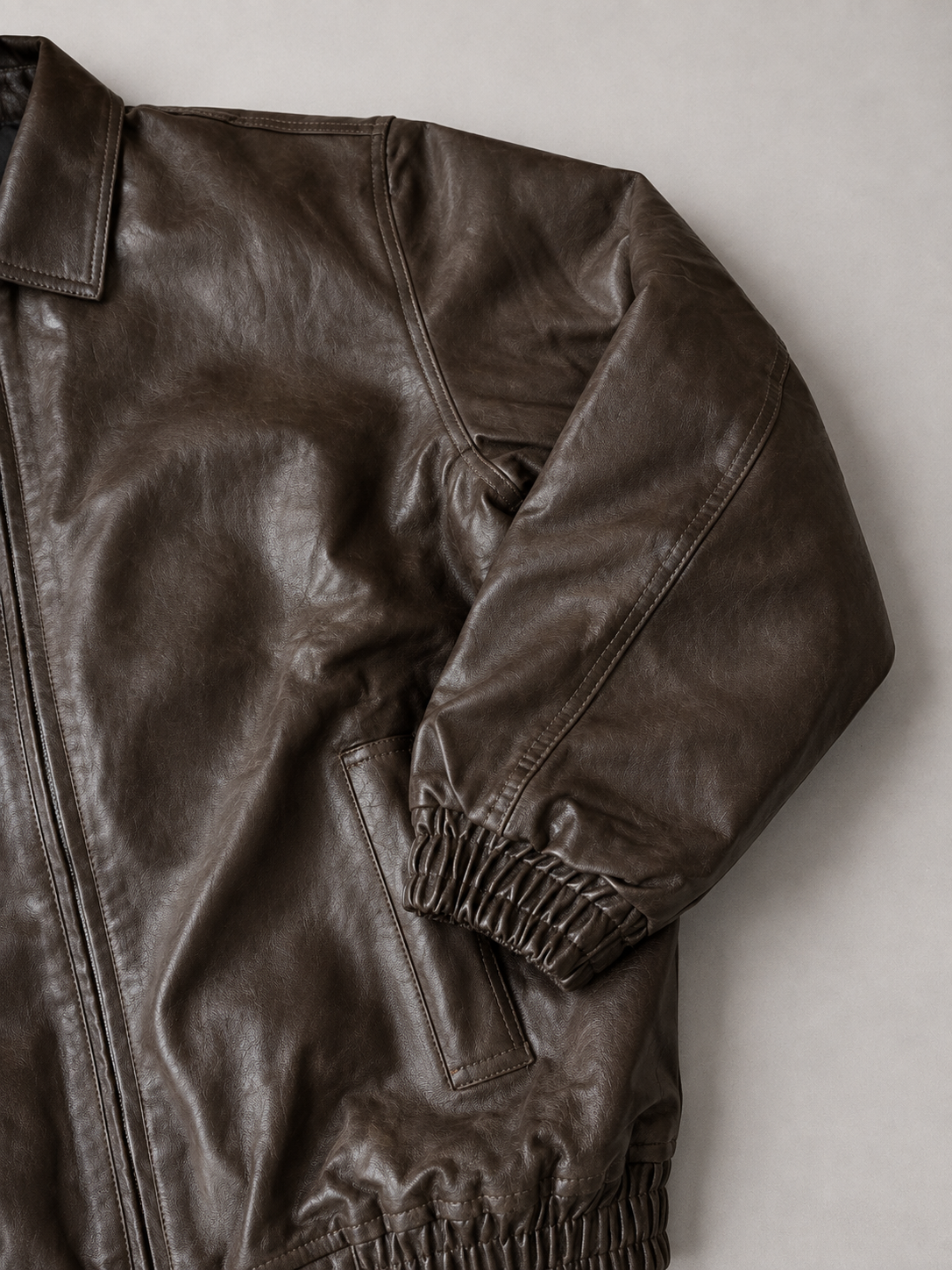 Classic  Leather Jacket Brown