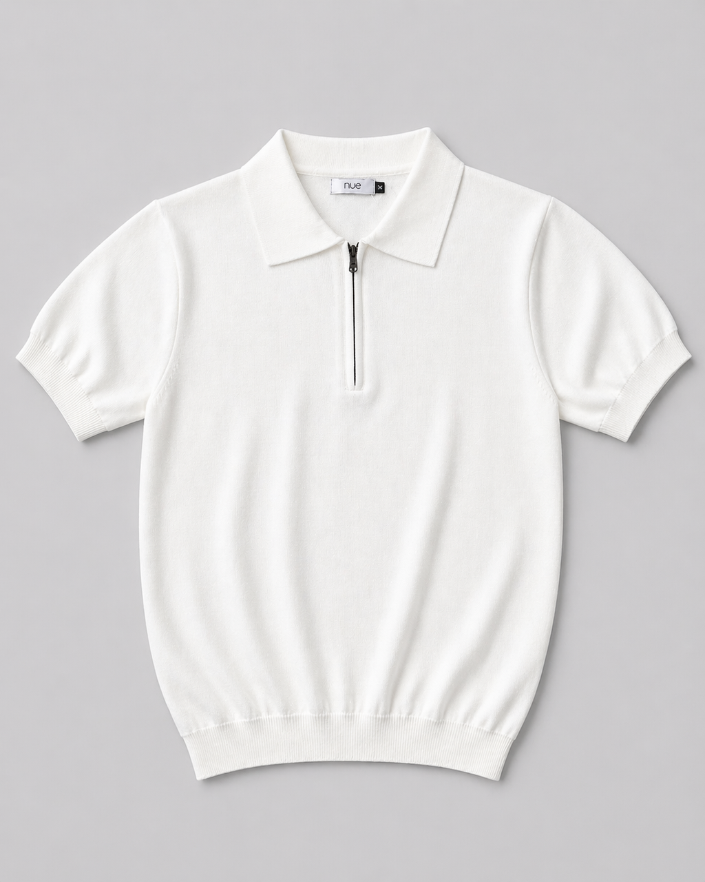 NUE Trikot Half-Zip Polo - White