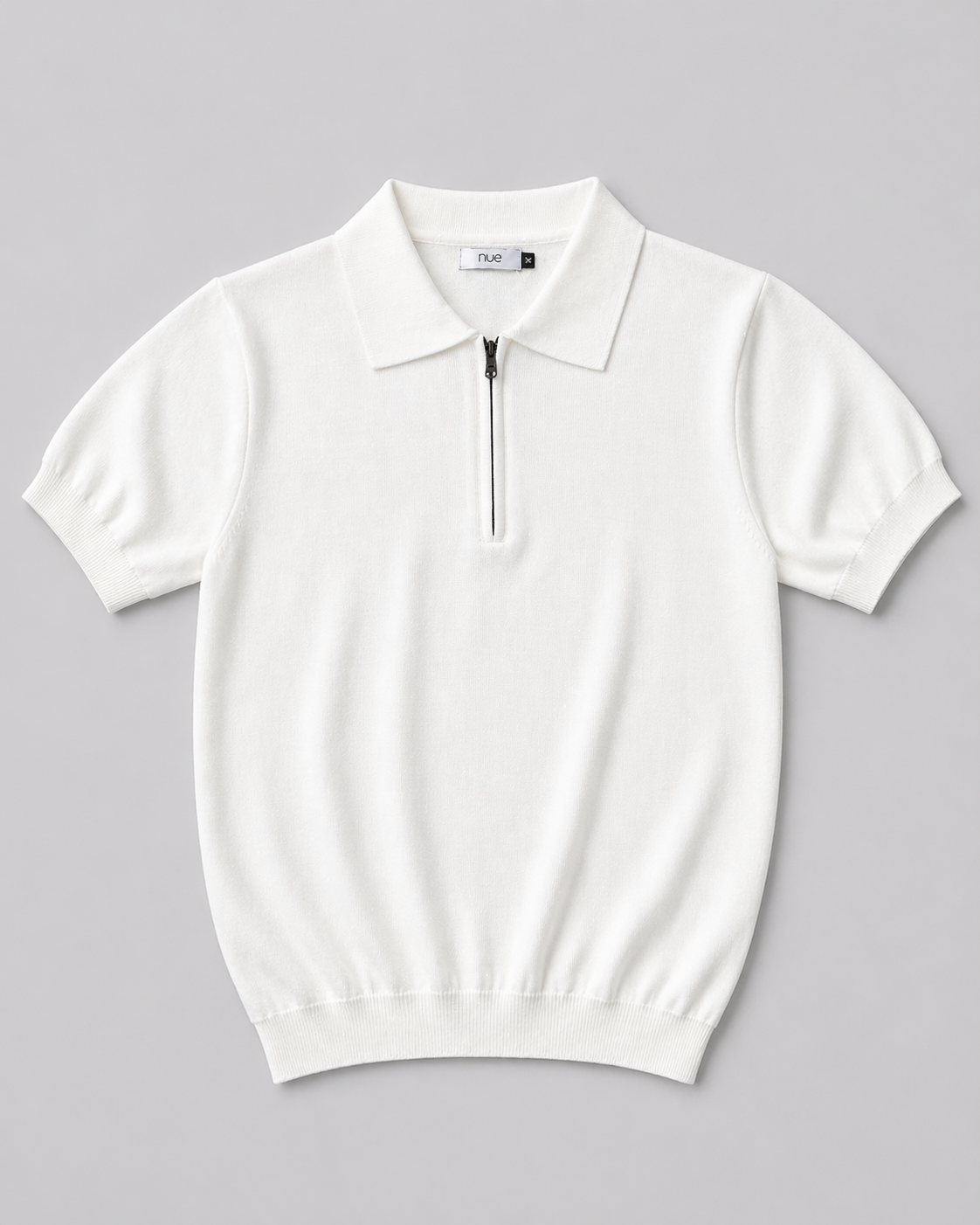 NUE Trikot Half-Zip Polo - White