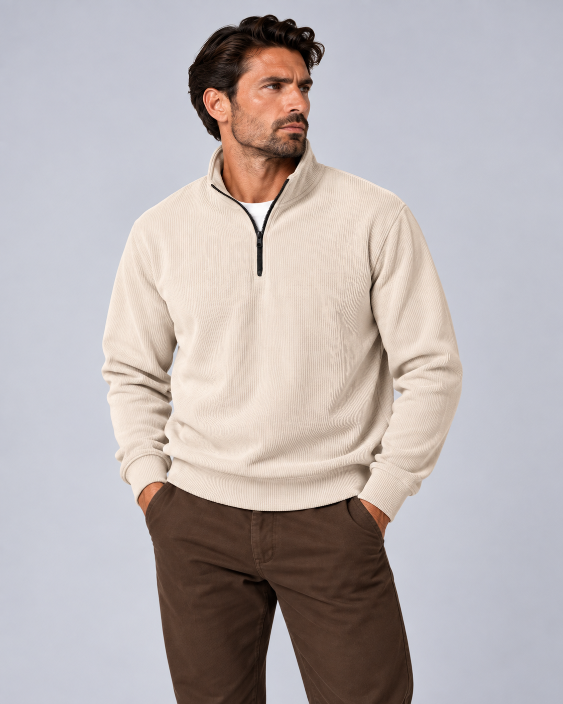 Velvet Sweatshirt Off-white