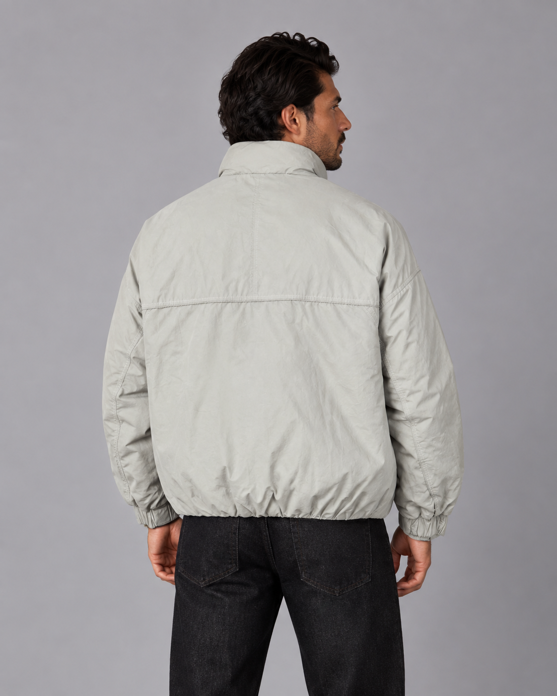 Boxy Fit Waterproof Jacket Off-white
