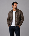 Classic  Leather Jacket Light Brown