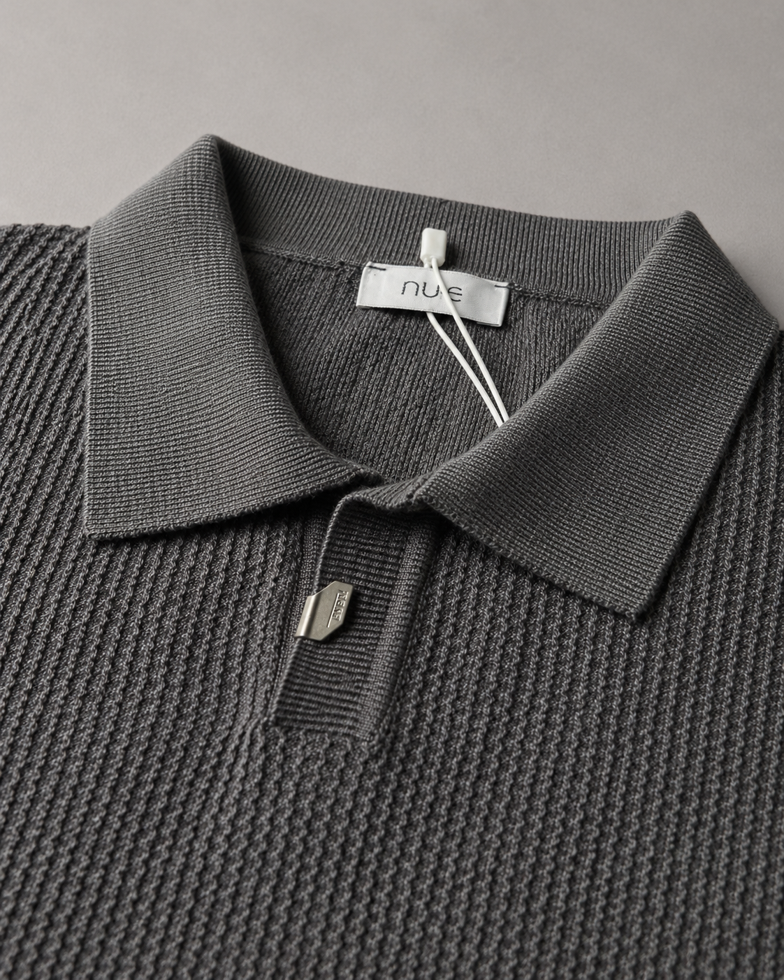 Relaxed Collar Trikot Polo- Olive Grey