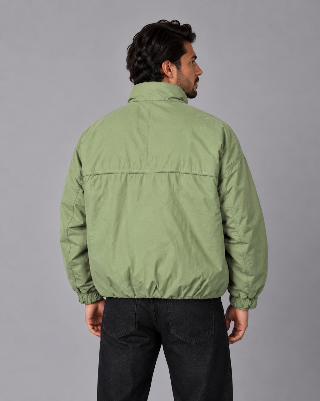 Boxy Fit Waterproof Jacket Green