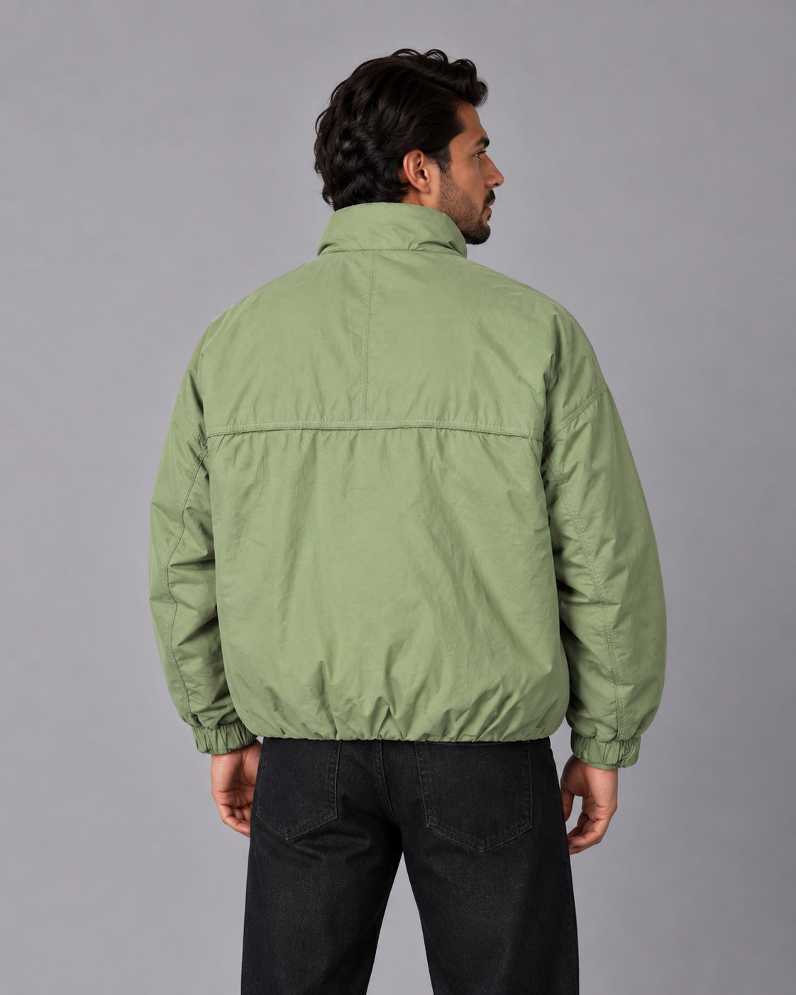 Boxy Fit Waterproof Jacket Green