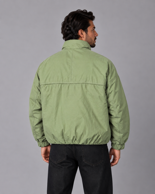 Boxy Fit Waterproof Jacket Green