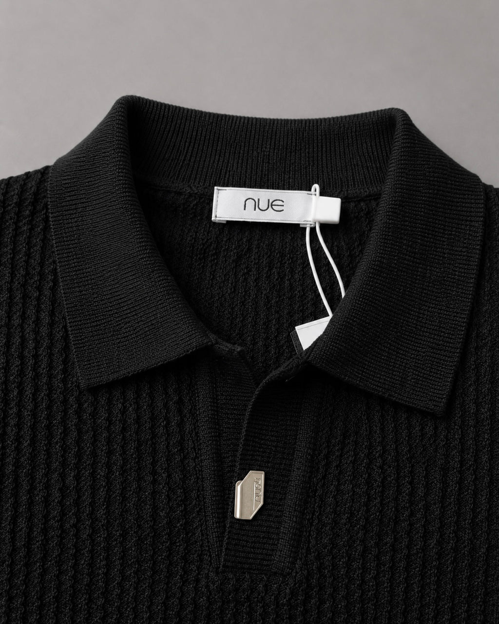 Relaxed Collar Trikot Polo- Black