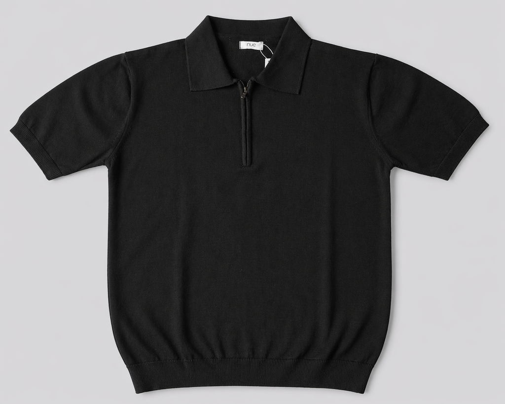 NUE Trikot Half-Zip Polo - Black