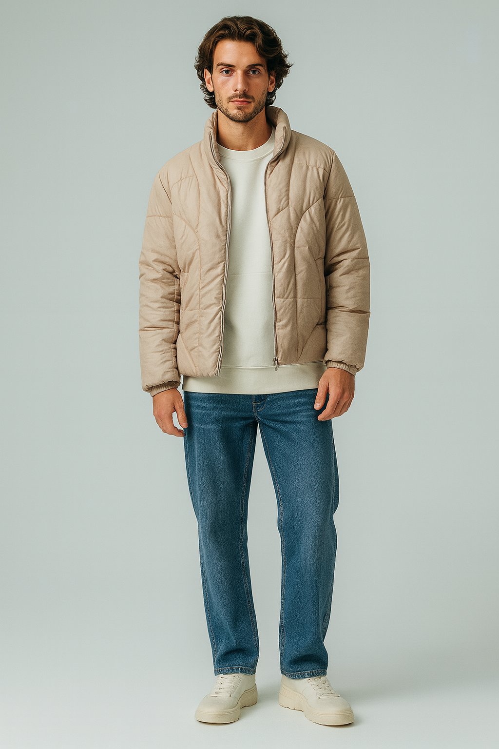 Puffer Jacket Beige