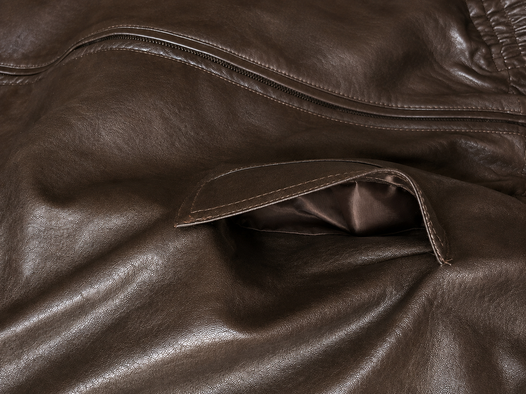 Classic  Leather Jacket Brown