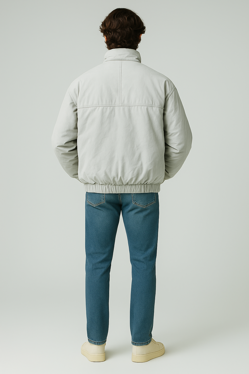 Boxy Fit Waterproof Jacket Off-white