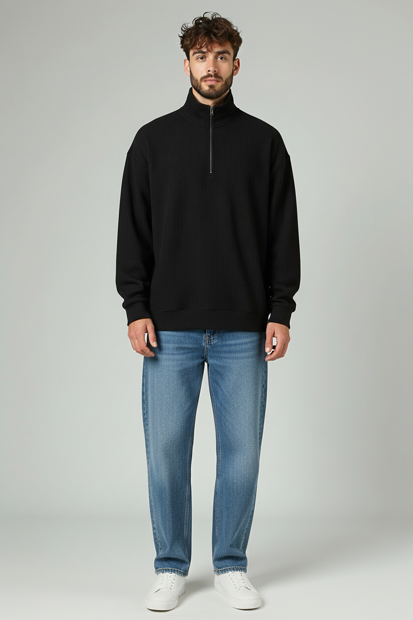 Velvet Sweatshirt Black