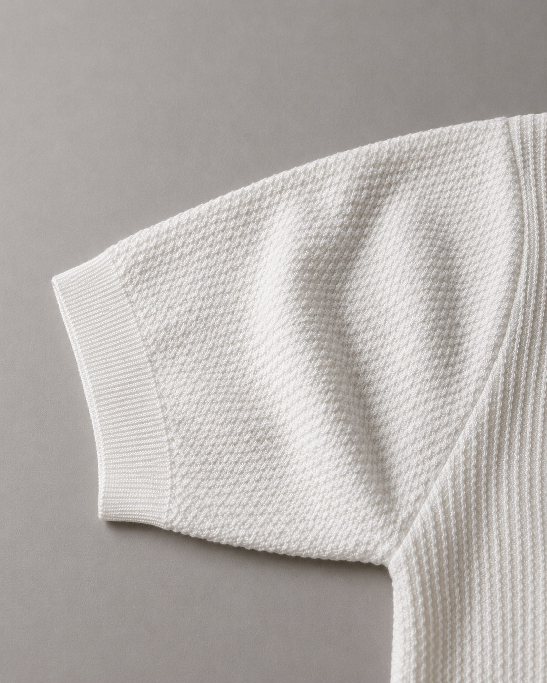 Relaxed Collar Trikot Polo- White