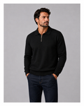 Cotton Quarter Zip sweatshirt Black