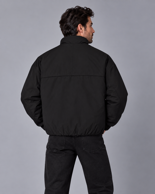 Boxy Fit Waterproof Jacket Black