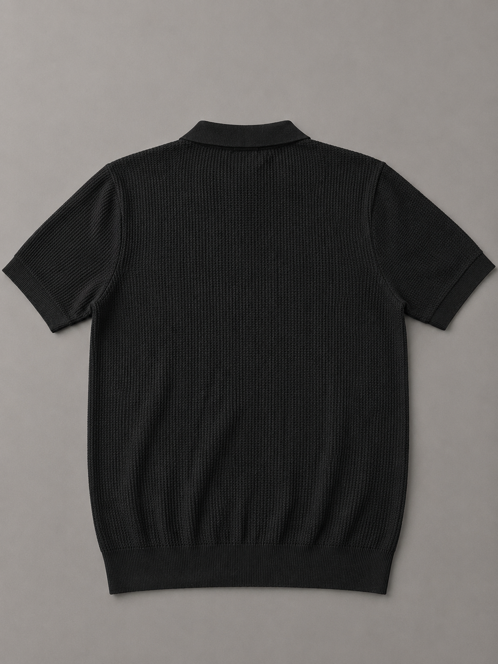 Relaxed Collar Trikot Polo- Black