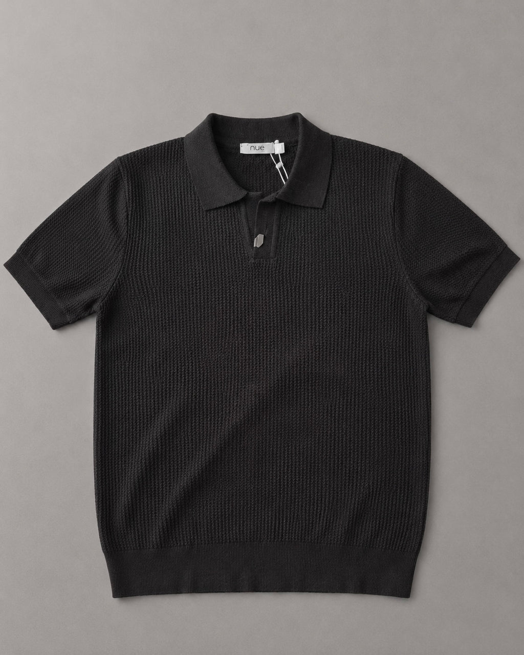 Relaxed Collar Trikot Polo- Black