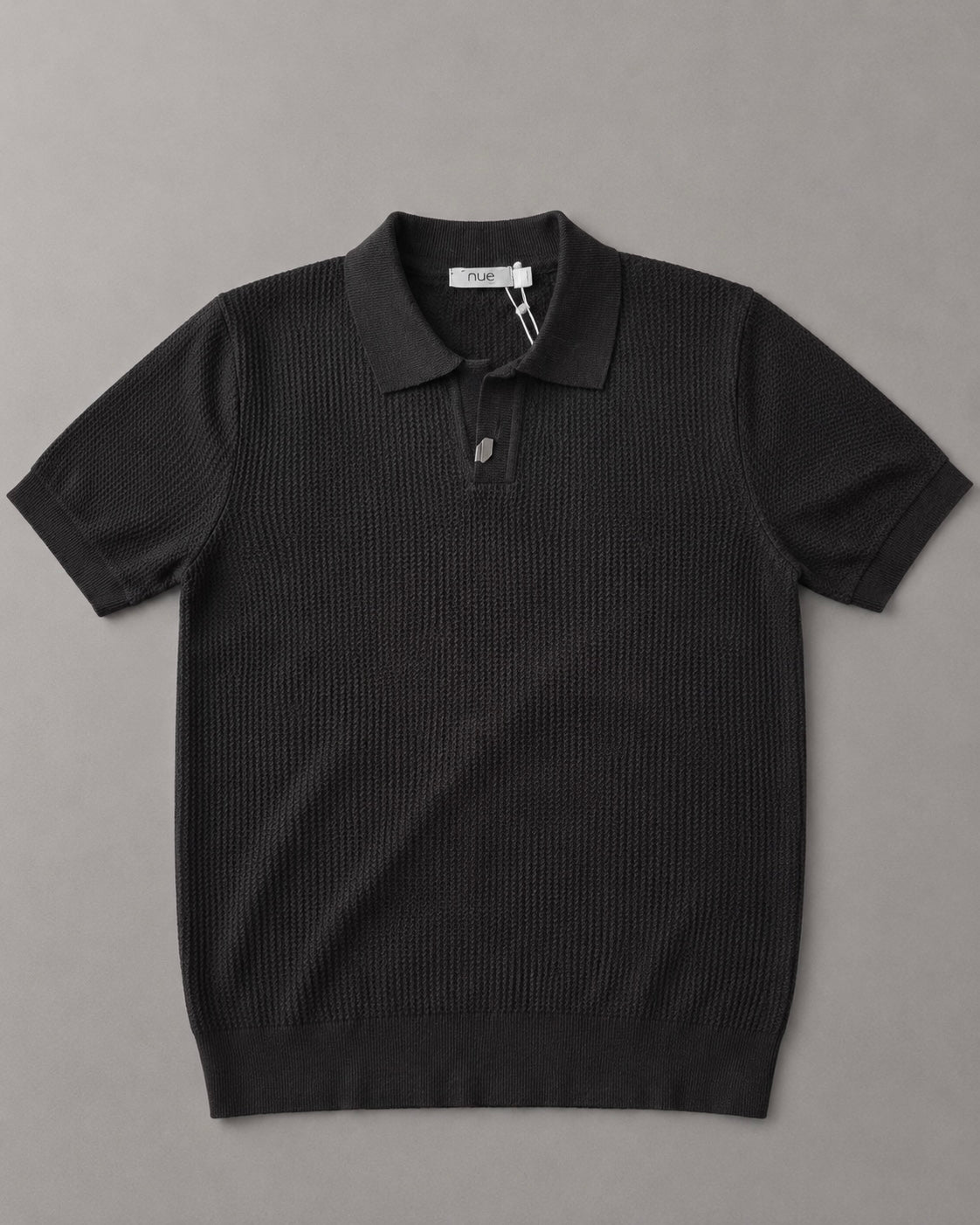 Relaxed Collar Trikot Polo- Black