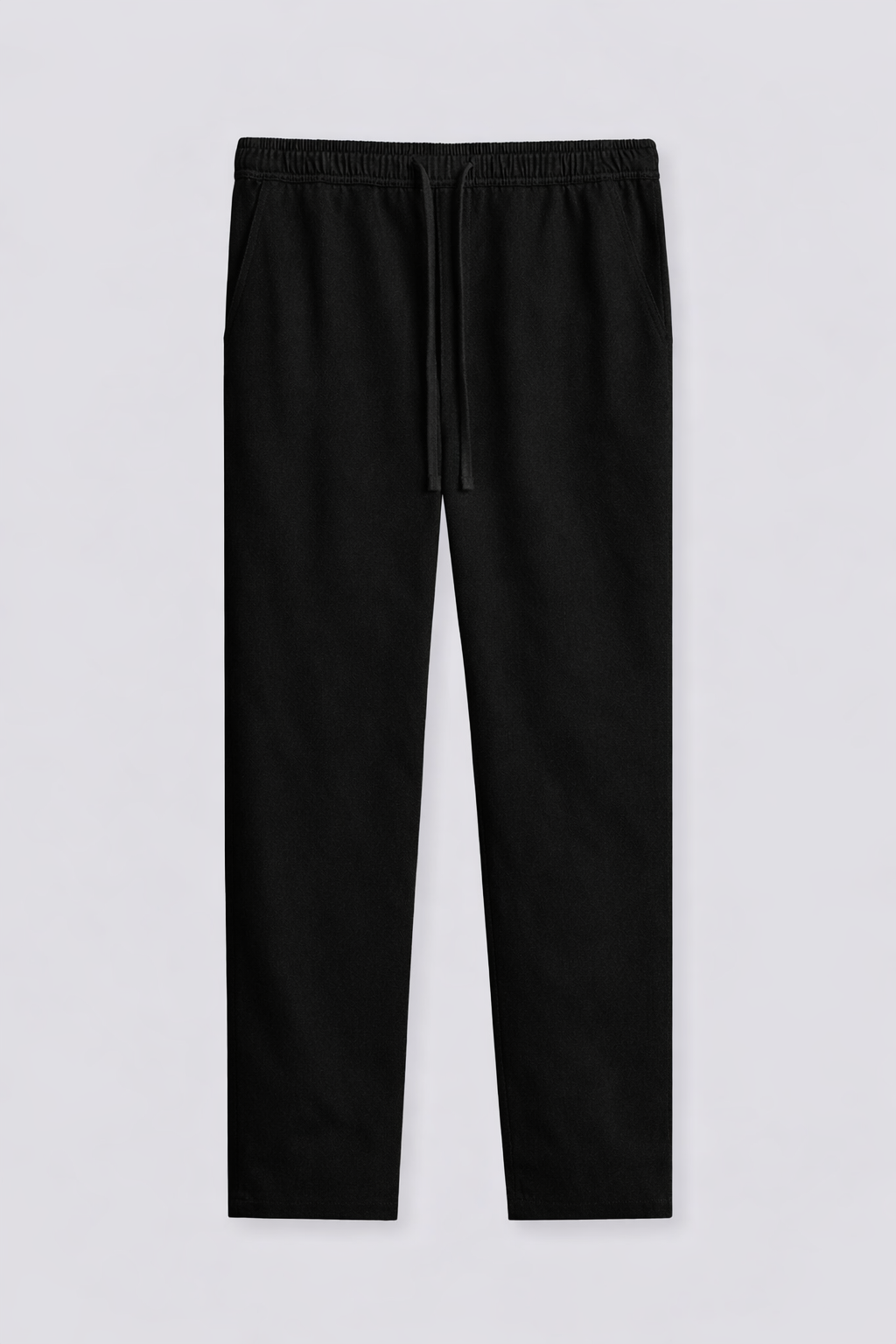Gabardine Drawstring Pant – Black