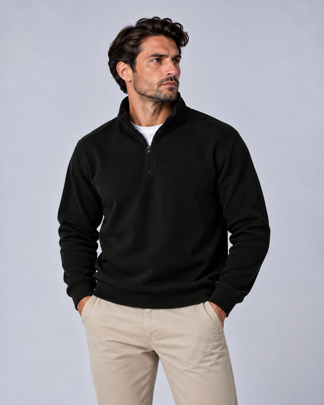 Velvet Sweatshirt Black