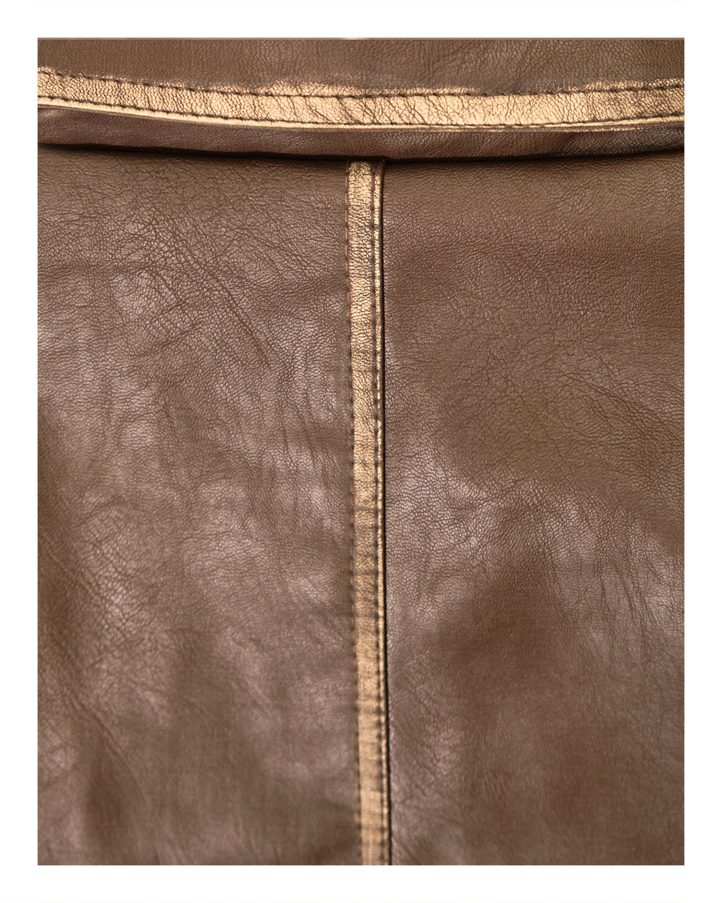 Faux Leather Jacket Brown