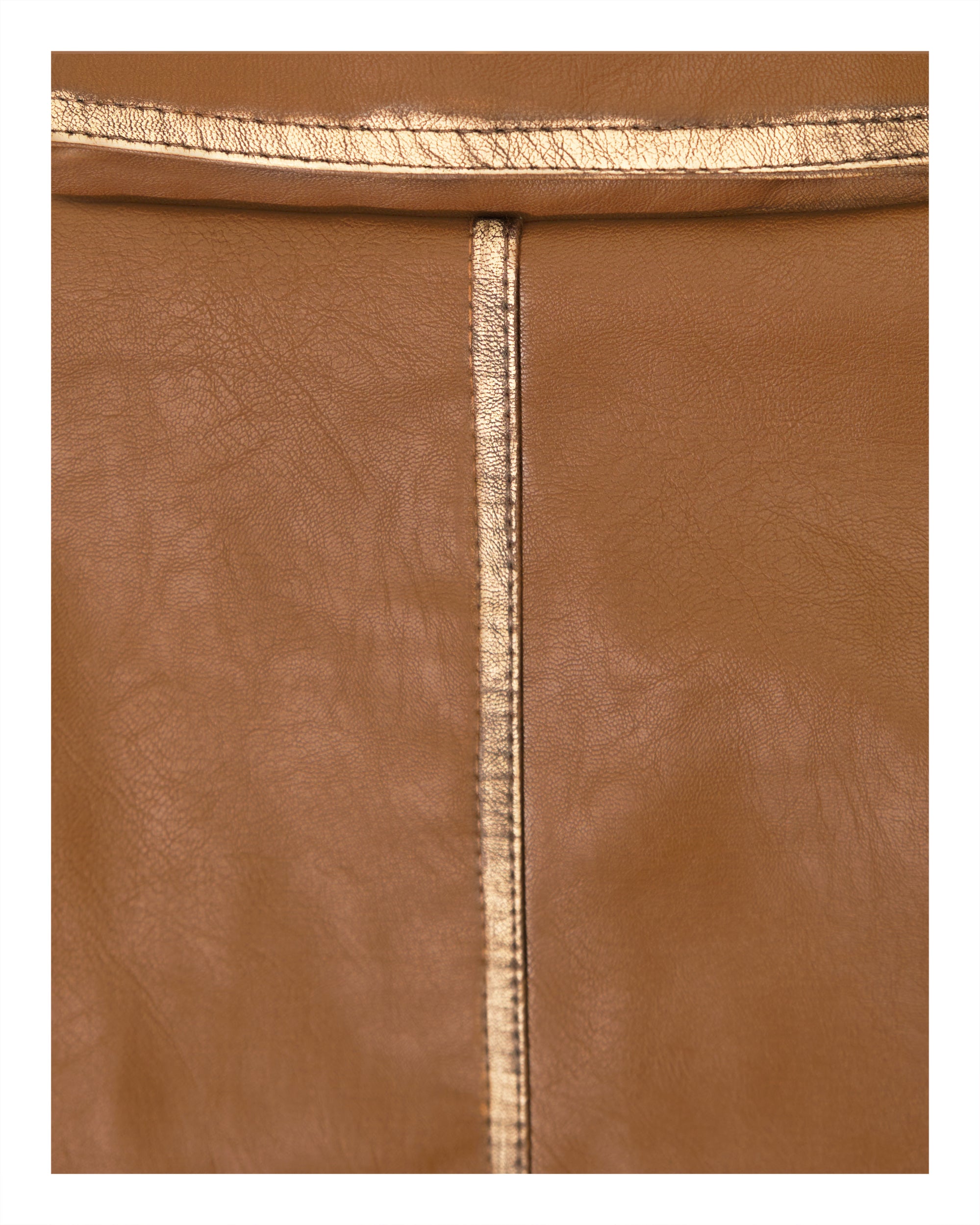 Faux Leather Jacket Caramel