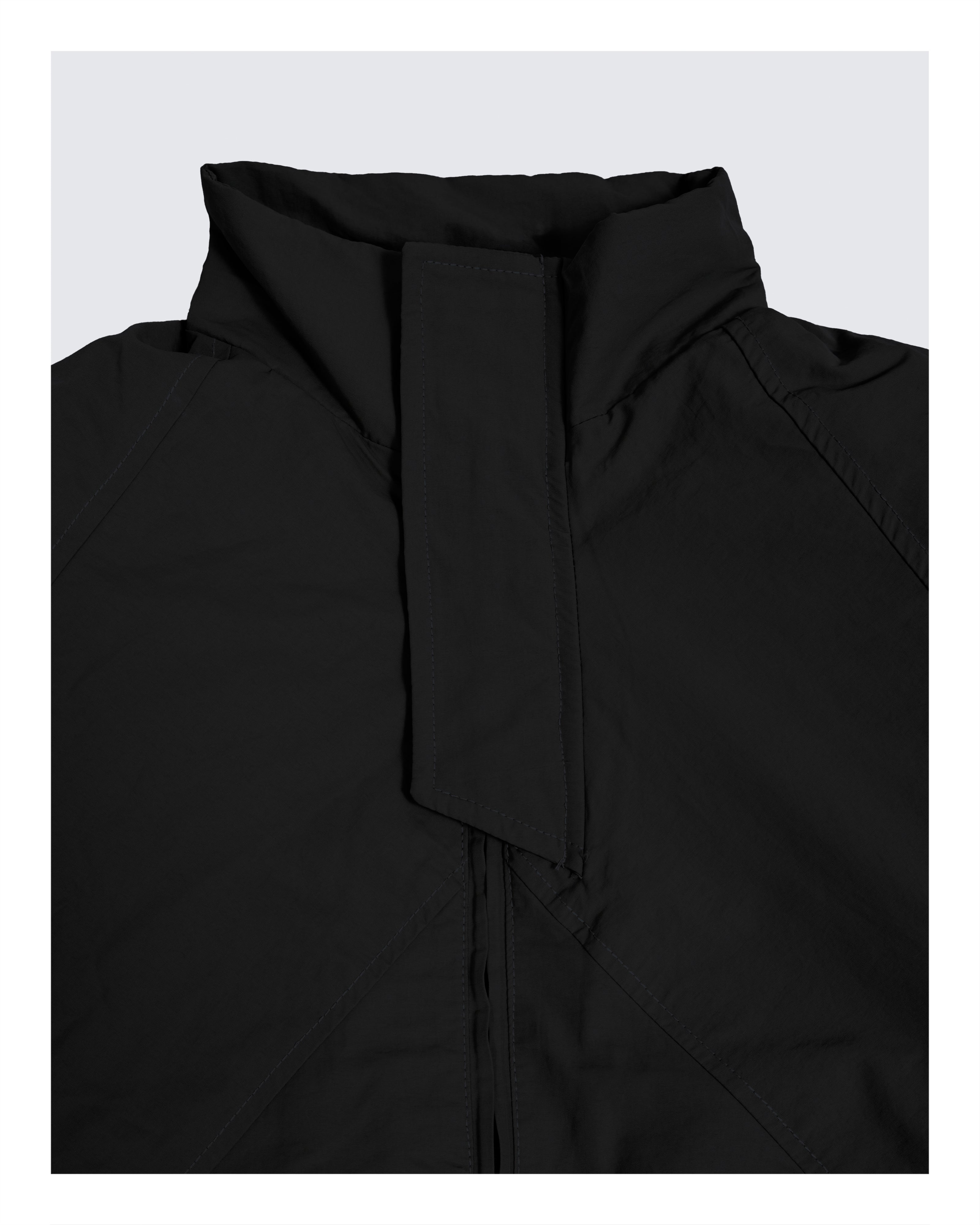 Boxy Fit Waterproof Jacket Black