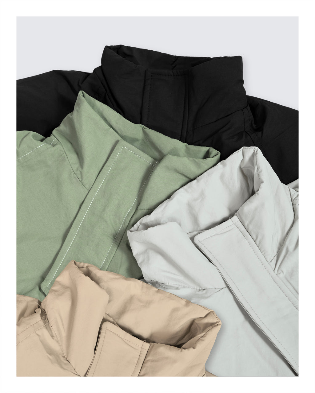 Boxy Fit Waterproof Jacket Beige