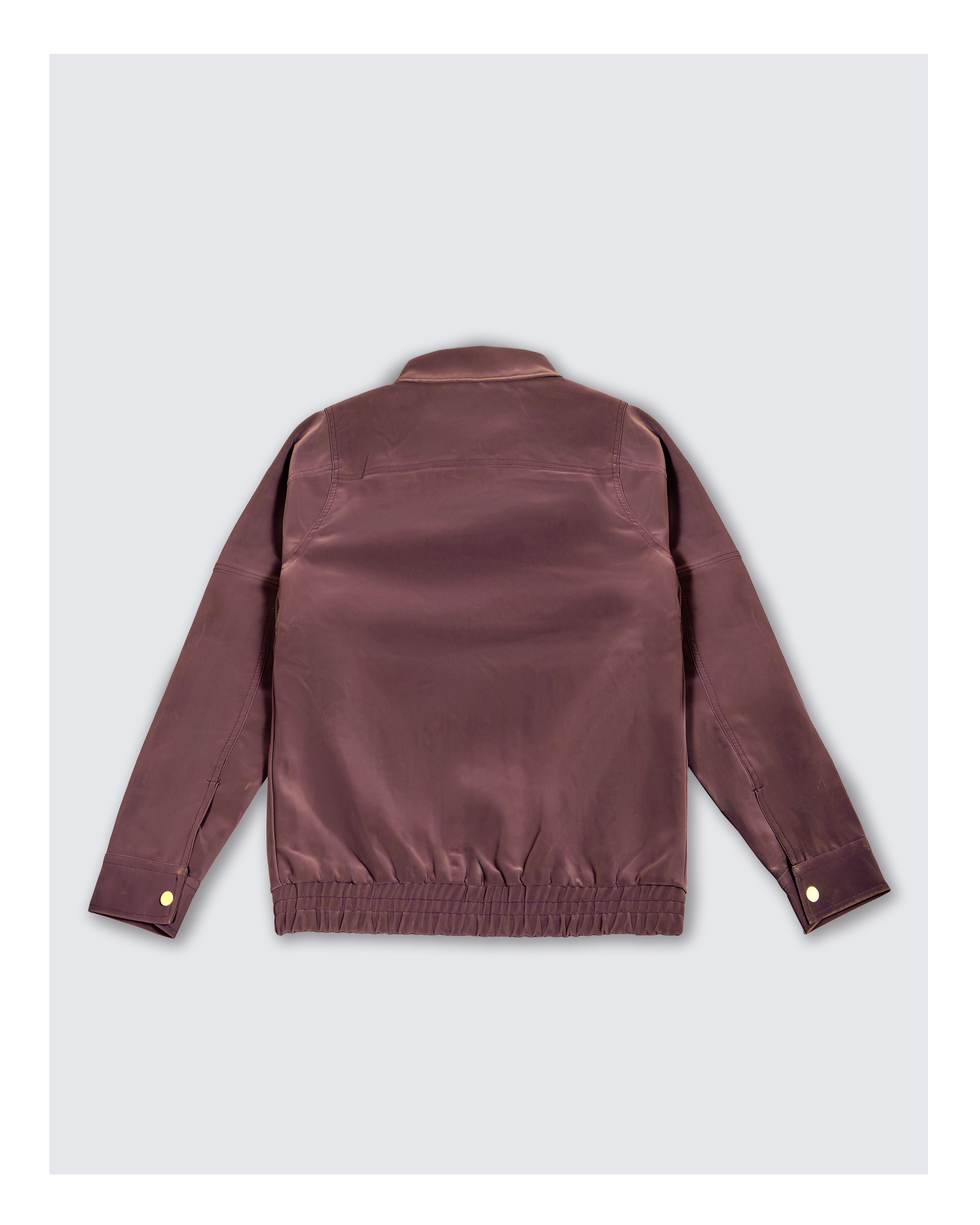 Elegant Leather Jacket - Taupe