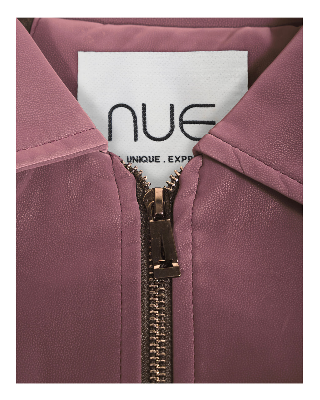 Elegant Leather Jacket - Taupe