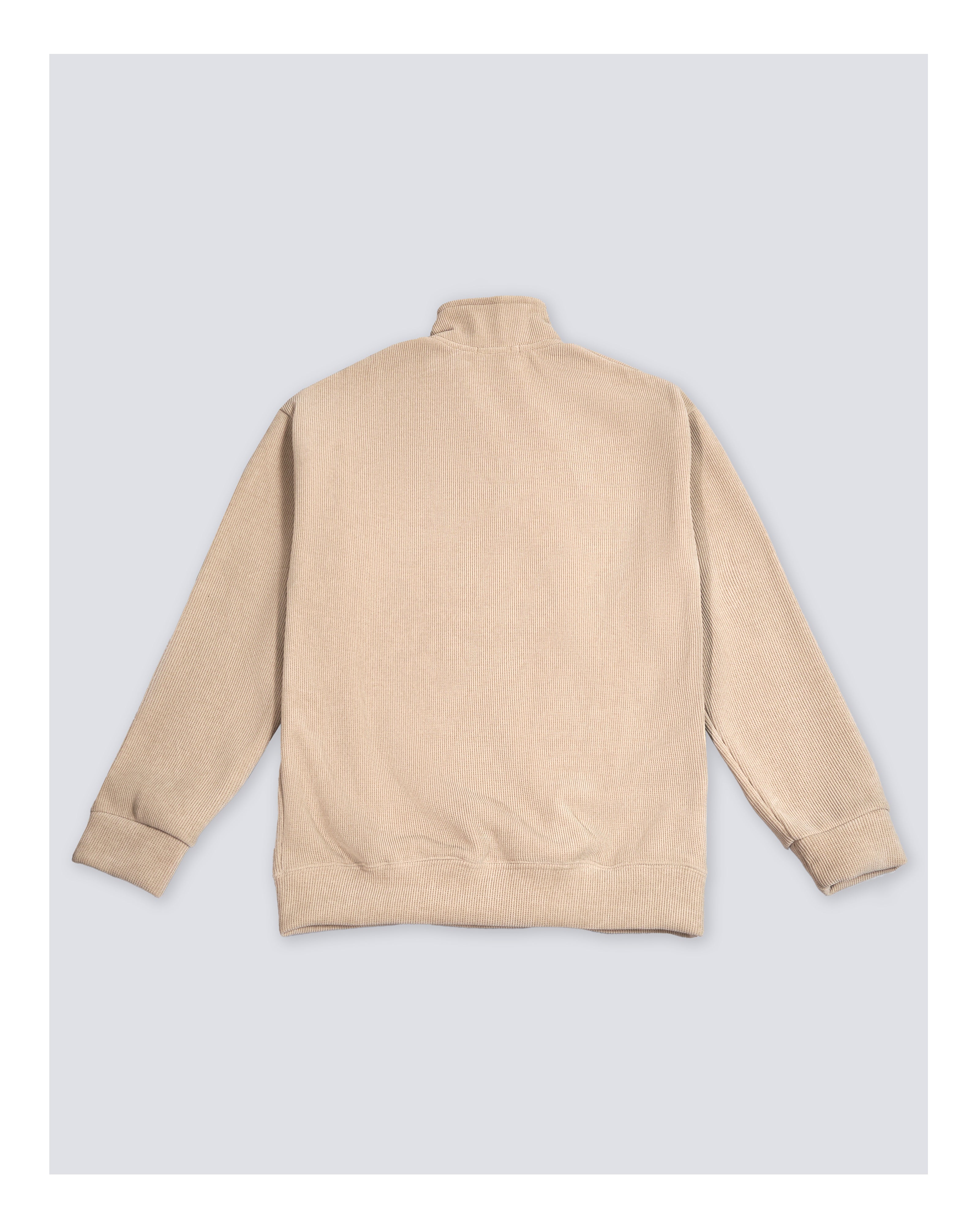 Velvet Sweatshirt Beige