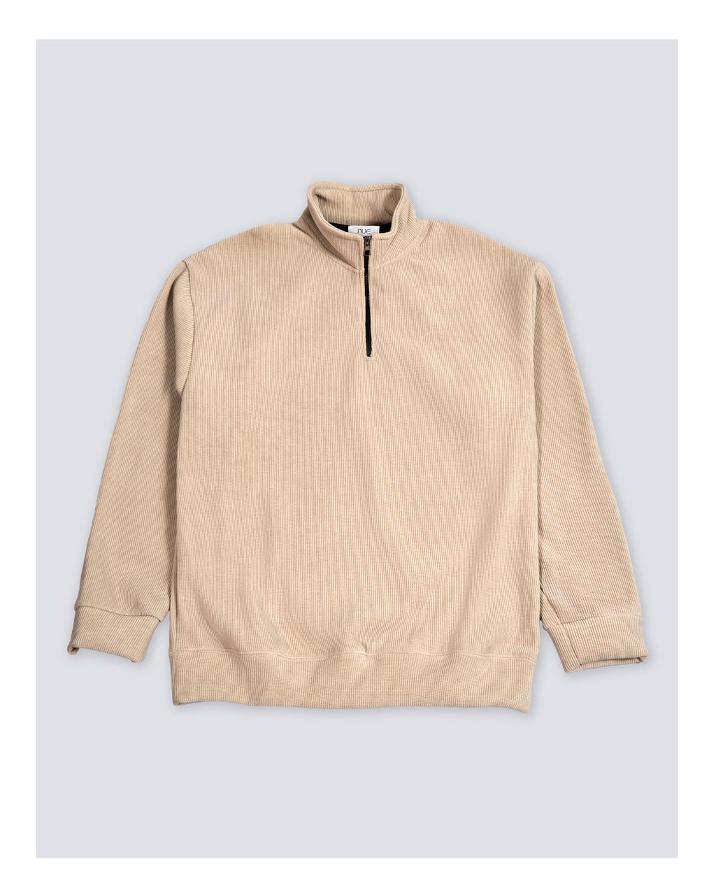 Velvet Sweatshirt Beige