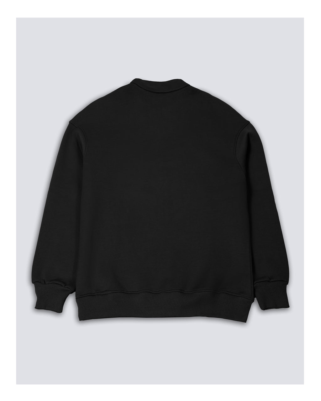 Cotton Quarter Zip sweatshirt Black