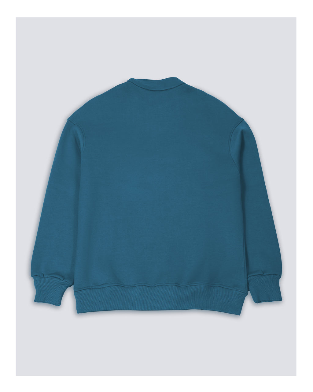 Cotton Quarter Zip sweatshirt Blue