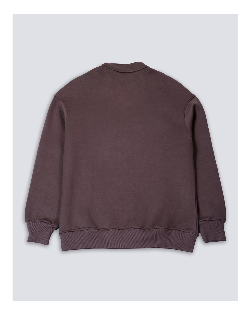 Cotton Quarter Zip sweatshirt Brown