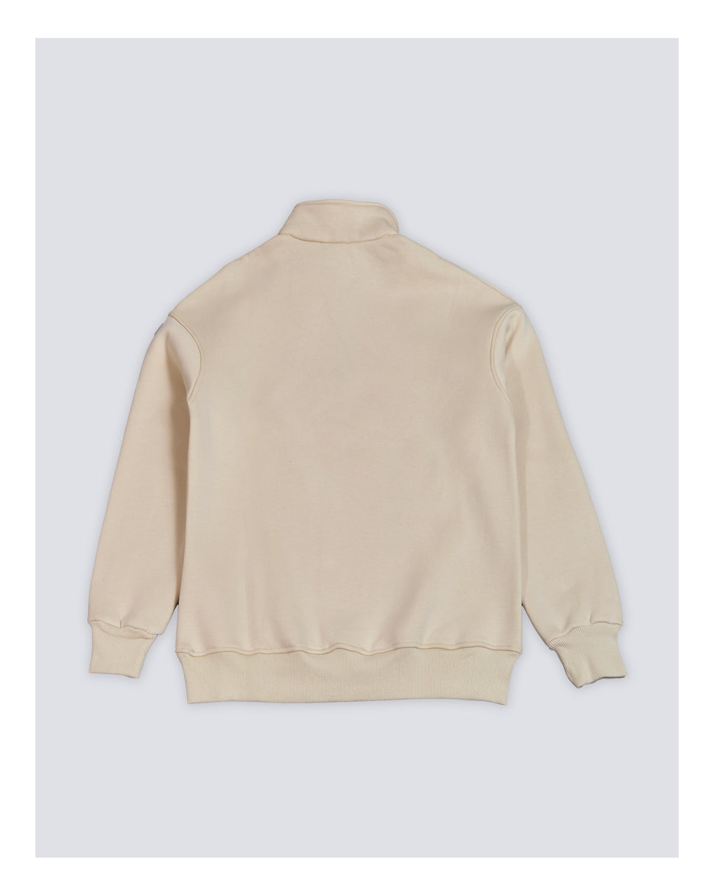 Cotton Quarter Zip sweatshirt Off white