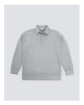 Ribbed Polo Sweatshirt Long Sleeve Grey